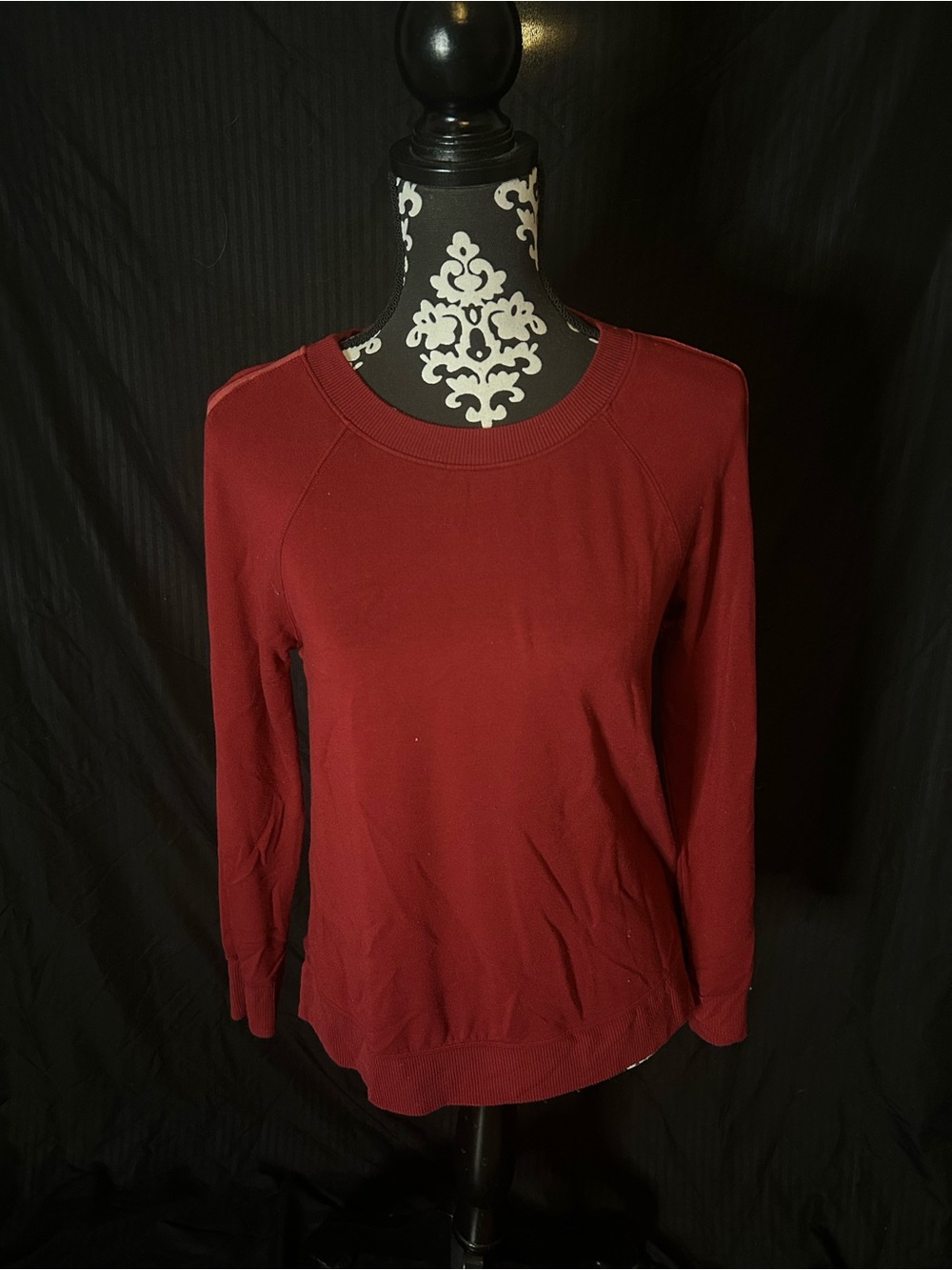 Soma Women's Long Sleeve Crewneck Sweatshirt - Burgundy Red
